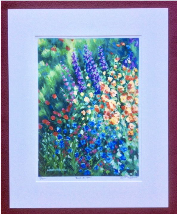 Bold Border Vivid Wallflower Art Image 1