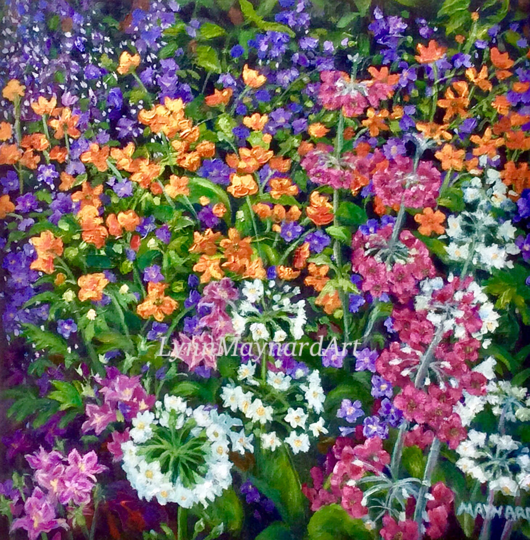 Poppies and Primulas/SOLD
