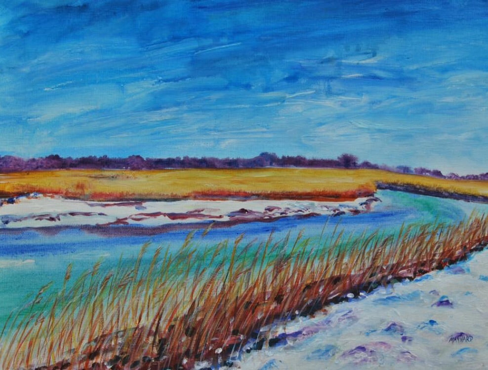 Frost Morning in Snape Maltings Original Art image 1